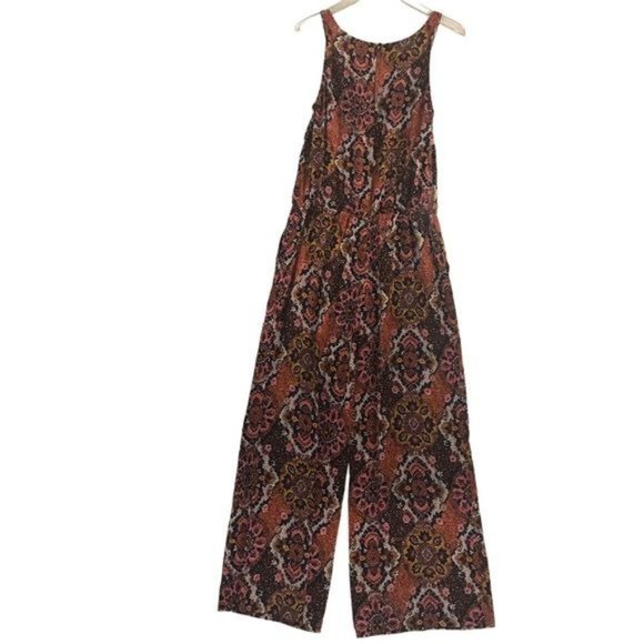 H&M Abstract Floral Mix Print Boho Jumpsuit Size 6 - Picture 6 of 10